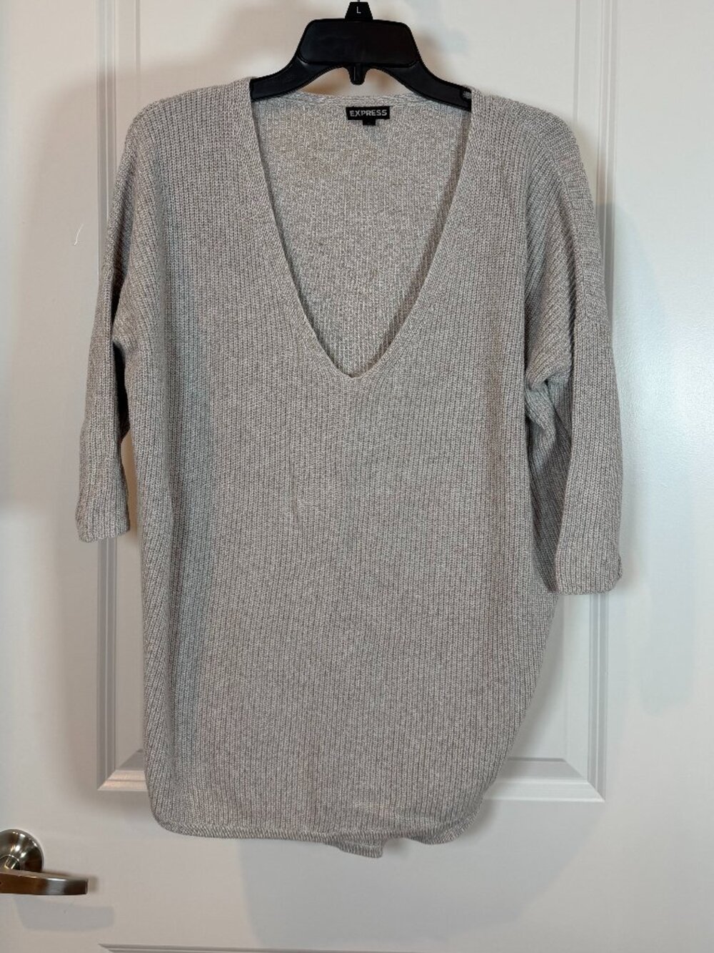 Express Quarter-sleeve V-neck Sweater